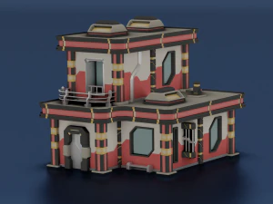 SCI-FI CONSTRU&Ccedil;&Atilde;O POLY JOGO PRONTO Modelo 3D