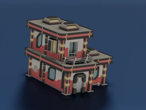 SCI-FI CONSTRU&Ccedil;&Atilde;O POLY JOGO PRONTO Modelo 3D