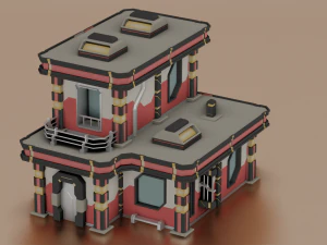 SCI-FI CONSTRU&Ccedil;&Atilde;O POLY JOGO PRONTO Modelo 3D