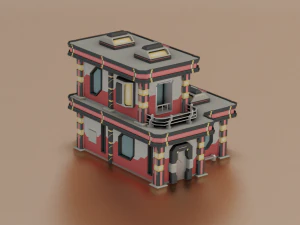 SCI-FI CONSTRU&Ccedil;&Atilde;O POLY JOGO PRONTO Modelo 3D