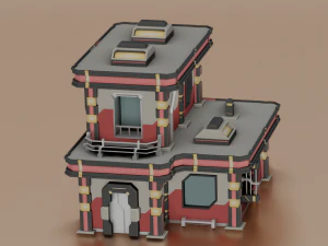 SCI-FI CONSTRU&Ccedil;&Atilde;O POLY JOGO PRONTO Modelo 3D