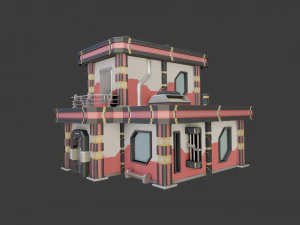 SCI-FI CONSTRU&Ccedil;&Atilde;O POLY JOGO PRONTO Modelo 3D