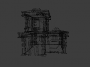 SCI- FI BUILDING POLY GAME READY 3D Модель