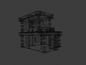 SCI- FI BUILDING POLY GAME READY 3D Модель