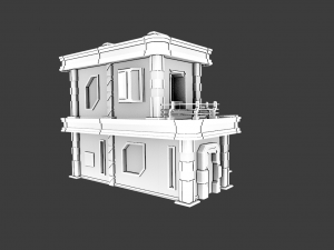SCI- FI BUILDING POLY GAME READY 3D Модель