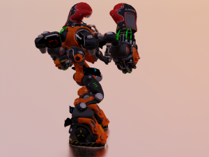 SCI FI ROBOT GAME READY LOW POLY 3D 模型
