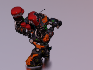SCI FI ROBOT GAME READY LOW POLY 3D 模型