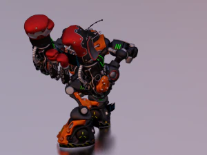 JEU DE ROBOT DE SCI FI PR&Ecirc;T LOW POLY Modèle 3D