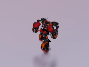 JEU DE ROBOT DE SCI FI PR&Ecirc;T LOW POLY Modèle 3D