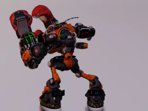 JEU DE ROBOT DE SCI FI PR&Ecirc;T LOW POLY Modèle 3D