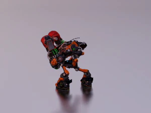 JEU DE ROBOT DE SCI FI PR&Ecirc;T LOW POLY Modèle 3D