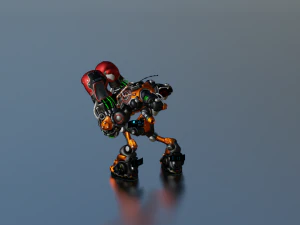 JEU DE ROBOT DE SCI FI PR&Ecirc;T LOW POLY Modèle 3D