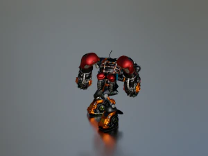 JEU DE ROBOT DE SCI FI PR&Ecirc;T LOW POLY Modèle 3D