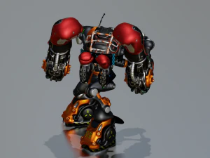 JEU DE ROBOT DE SCI FI PR&Ecirc;T LOW POLY Modèle 3D