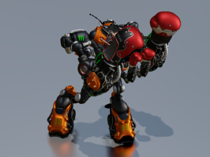 SCI FI ROBOT GAME READY LOW POLY 3D 模型