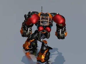 JEU DE ROBOT DE SCI FI PR&Ecirc;T LOW POLY Modèle 3D