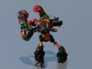 JEU DE ROBOT DE SCI FI PR&Ecirc;T LOW POLY Modèle 3D