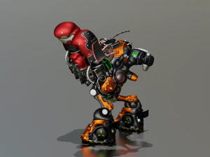 JEU DE ROBOT DE SCI FI PR&Ecirc;T LOW POLY Modèle 3D