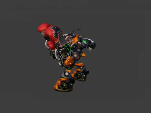 JEU DE ROBOT DE SCI FI PR&Ecirc;T LOW POLY Modèle 3D