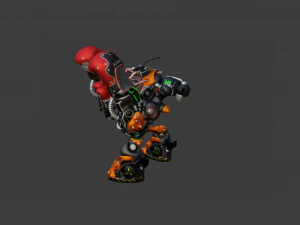 JEU DE ROBOT DE SCI FI PR&Ecirc;T LOW POLY Modèle 3D