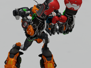 SCI FI ROBOT GAME READY LOW POLY 3D 模型