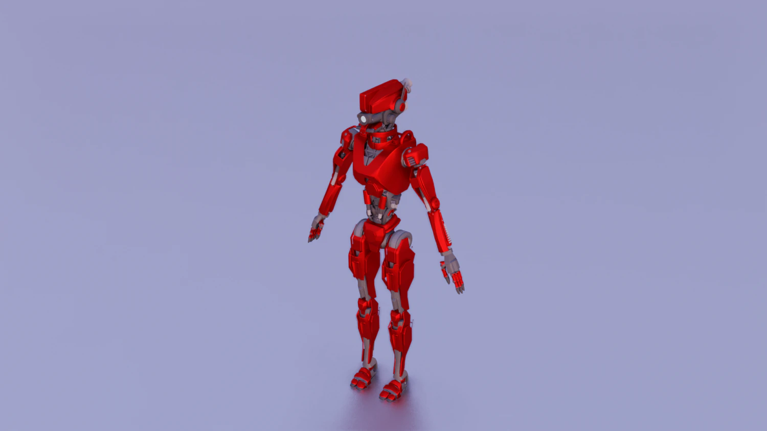 SCI FI ROBOT GAME READY LOW POLY 3D Model .c4d .max .obj .3ds .fbx .stl .blend 