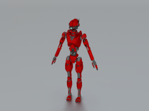 SCI FI ROBOT GAME READY LOW POLY 3D मॉडल