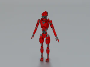 SCI FI ROBOT GAME READY LOW POLY 3D Model
