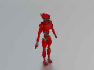 SCI FI ROBOT GAME READY LOW POLY 3D मॉडल