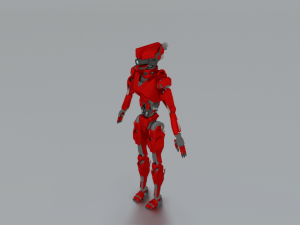 SCI FI ROBOT GAME READY LOW POLY 3D मॉडल