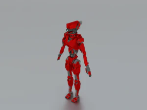 SCI FI ROBOT GAME READY LOW POLY 3D Model
