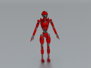 SCI FI ROBOT GAME READY LOW POLY 3D मॉडल