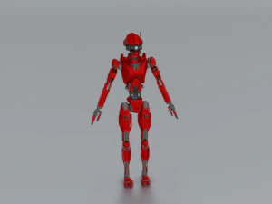 SCI FI ROBOT GAME READY LOW POLY 3D Model