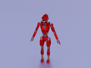 SCI FI ROBOT GAME READY LOW POLY 3D मॉडल