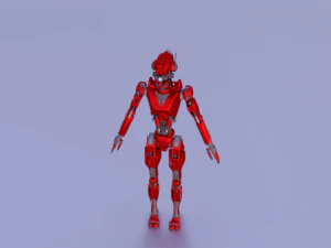 SCI FI ROBOT GAME READY LOW POLY 3D Model