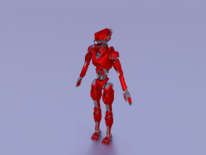 SCI FI ROBOT GAME READY LOW POLY 3D मॉडल