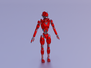 SCI FI ROBOT GAME READY LOW POLY 3D मॉडल