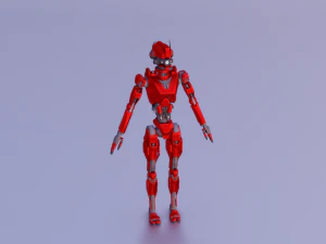SCI FI ROBOT GAME READY LOW POLY 3D Model