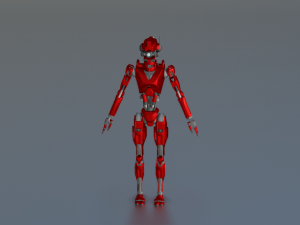 SCI FI ROBOT GAME READY LOW POLY 3D मॉडल