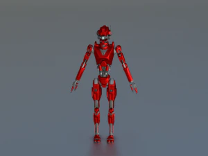 SCI FI ROBOT GAME READY LOW POLY 3D Model