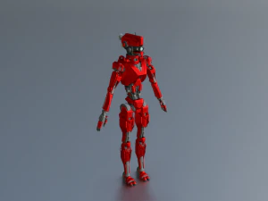 SCI FI ROBOT GAME READY LOW POLY 3D Model