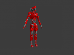 SCI FI ROBOT GAME READY LOW POLY 3D मॉडल