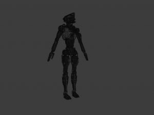 SCI FI ROBOT GAME READY LOW POLY 3D मॉडल