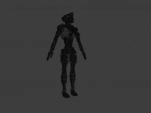 SCI FI ROBOT GAME READY LOW POLY 3D Model