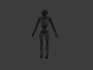 SCI FI ROBOT GAME READY LOW POLY 3D मॉडल