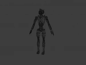 SCI FI ROBOT GAME READY LOW POLY 3D Model