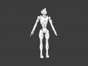 SCI FI ROBOT GAME READY LOW POLY 3D मॉडल