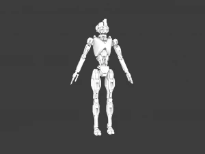 SCI FI ROBOT GAME READY LOW POLY 3D Model