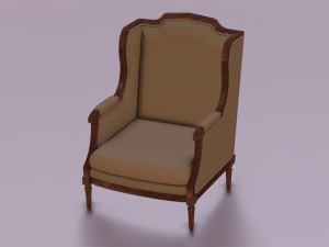 ARM CHAIR GAME READY LOW POLY 3D Model