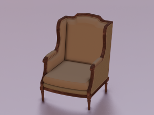ARM CHAIR GAME READY LOW POLY Model 3D